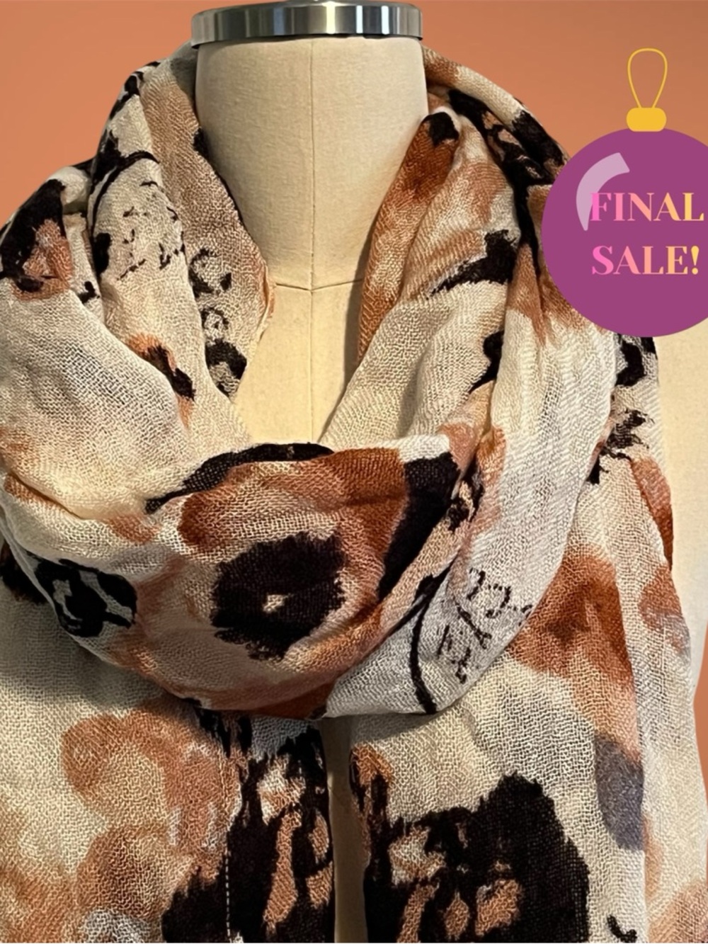 Aeropostale Watercolor Floral Scarf